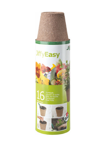 Jiffypot macetas biodegradables 8cm 16 unid.