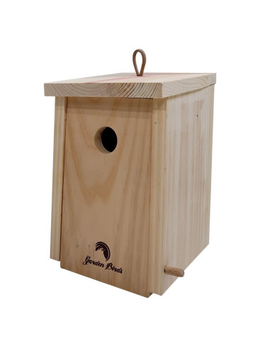 Caja nido de madera Residuo 0 para pájaros para colgar