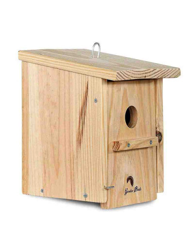 Caja nido de madera para pájaros para colgar 32mm
