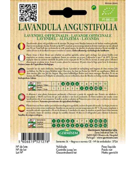 Lavandula officinalis - Lavanda común - 500 semillas