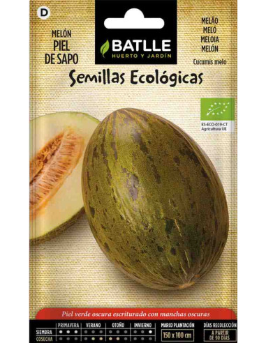 Semillas ecológicas de melón piel de sapo 100g