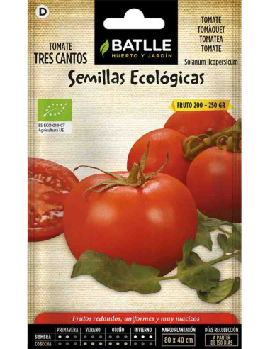 Semillas ecológicas de tomate tres cantos