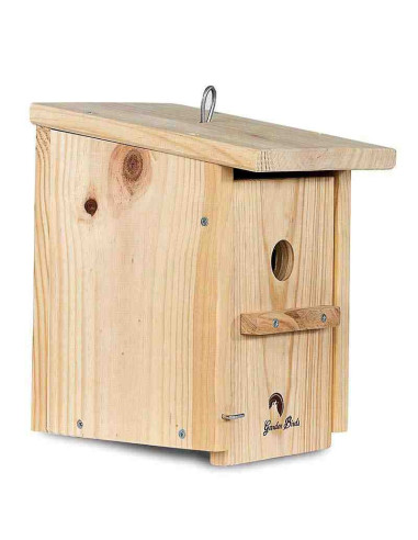 Caja nido de madera para pájaros para colgar 26mm