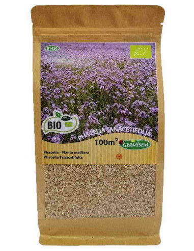 Semillas ecológicas de facelia (Phacelia tanacetifolia) 100m2+vermiculita