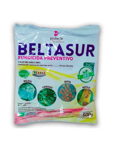 Fungicida ecológico Beltasur 500 (oxicloruro de cobre) 500g