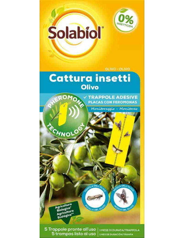 Placas con feromonas para la captura de la mosca del olivo (5 unid.)