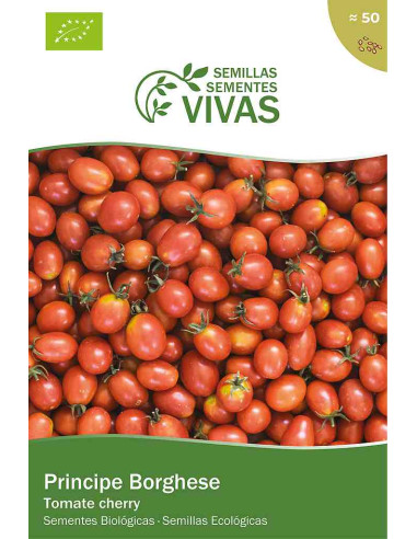 Semillas ecológicas de tomate cherry Príncipe Borghese