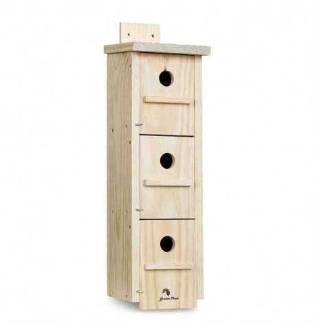 Caja nido de madera para colonia de gorriones