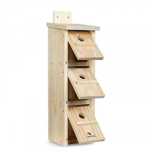 Caja nido de madera para colonia de gorriones