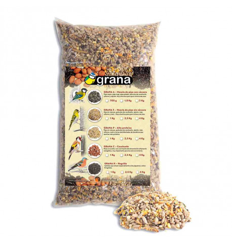 GRANA-P Mezcla de semillas alta proteína para pájaros