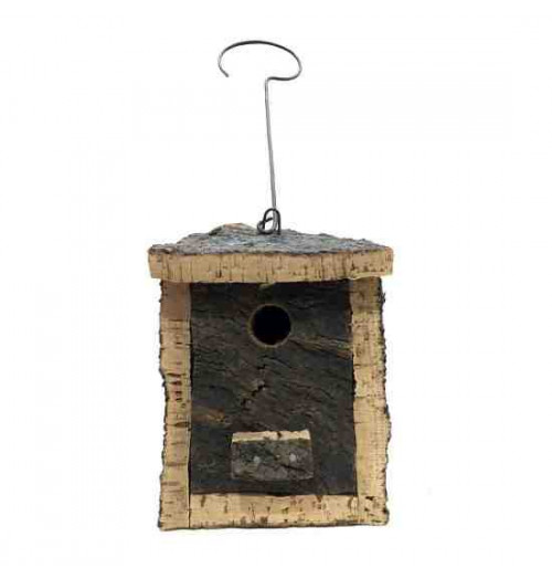 Caja nido de corcho para pájaros