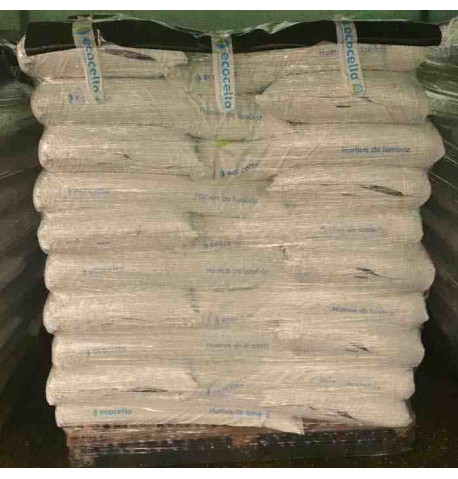 Humus de lombriz ecológico Ecocelta en palé (50 sacos de 40L) - Envío gratuito