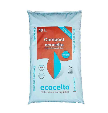 Compost Ecológico Ecocelta 40L en palé (60 sacos de 40L) - Envío gratuito