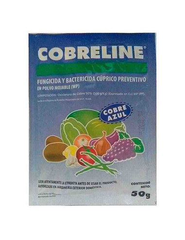 Fungicida y bactericida Cobreline (oxicloruro de cobre) 50g
